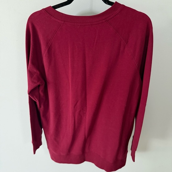 Eddie Bauer Womens Sweater Red Knit Long Sleeve Scoop Neck Pullover Size L - Picture 4 of 7